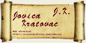 Jovica Kratovac vizit kartica